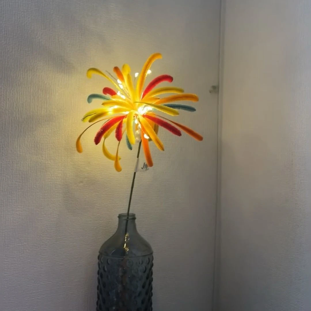 新年烟花扭扭棒烟花手工diy材料包 发光氛围感烟花棒节日送男女友