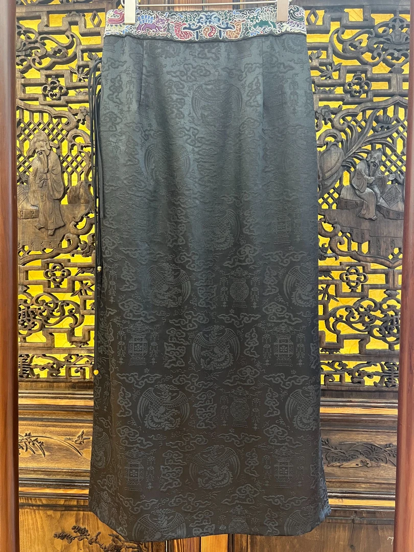 【炽垚轩】新中式国风非遗香云纱刺绣半身裙国风古韵女装