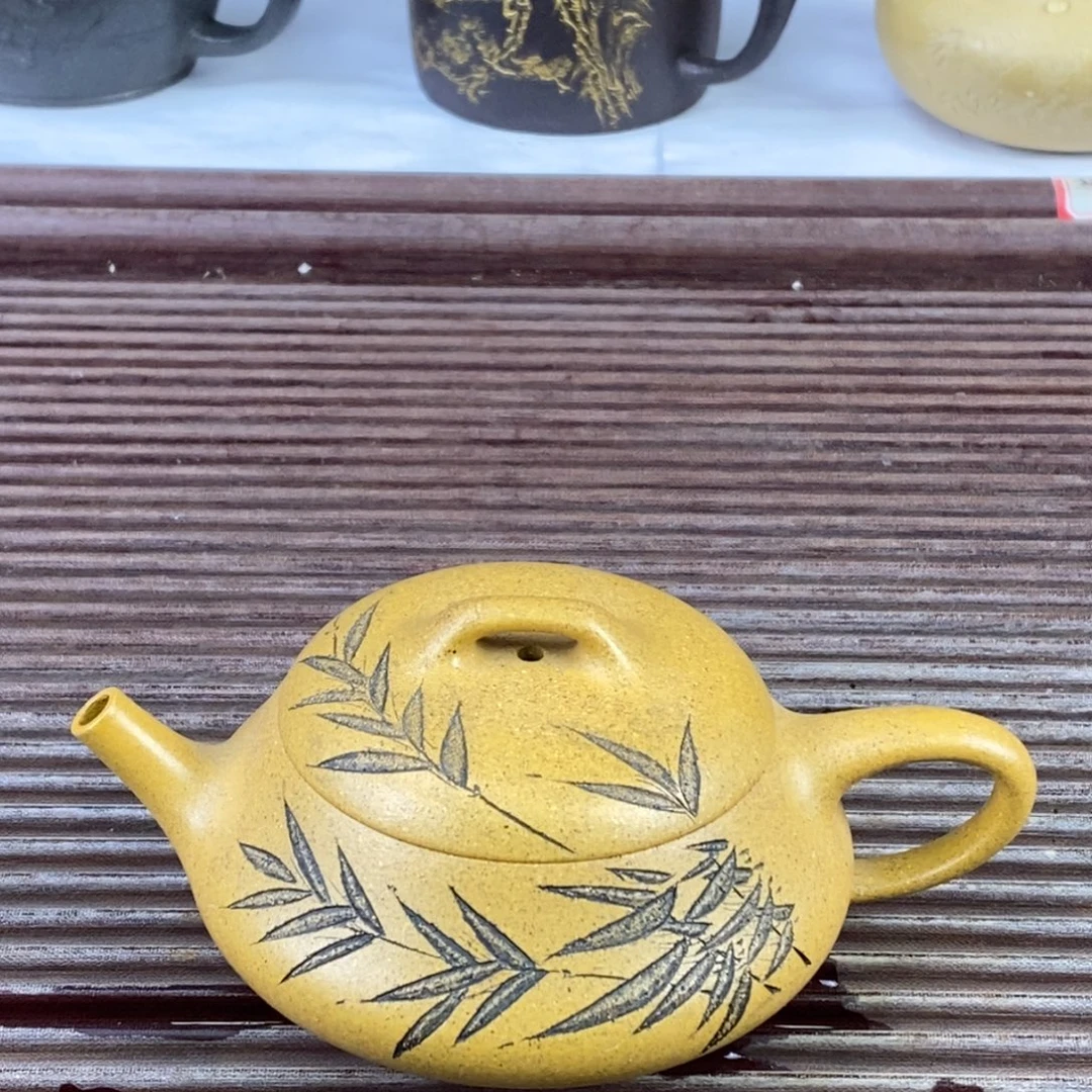 紫砂茶壶白14 汉棠石瓢