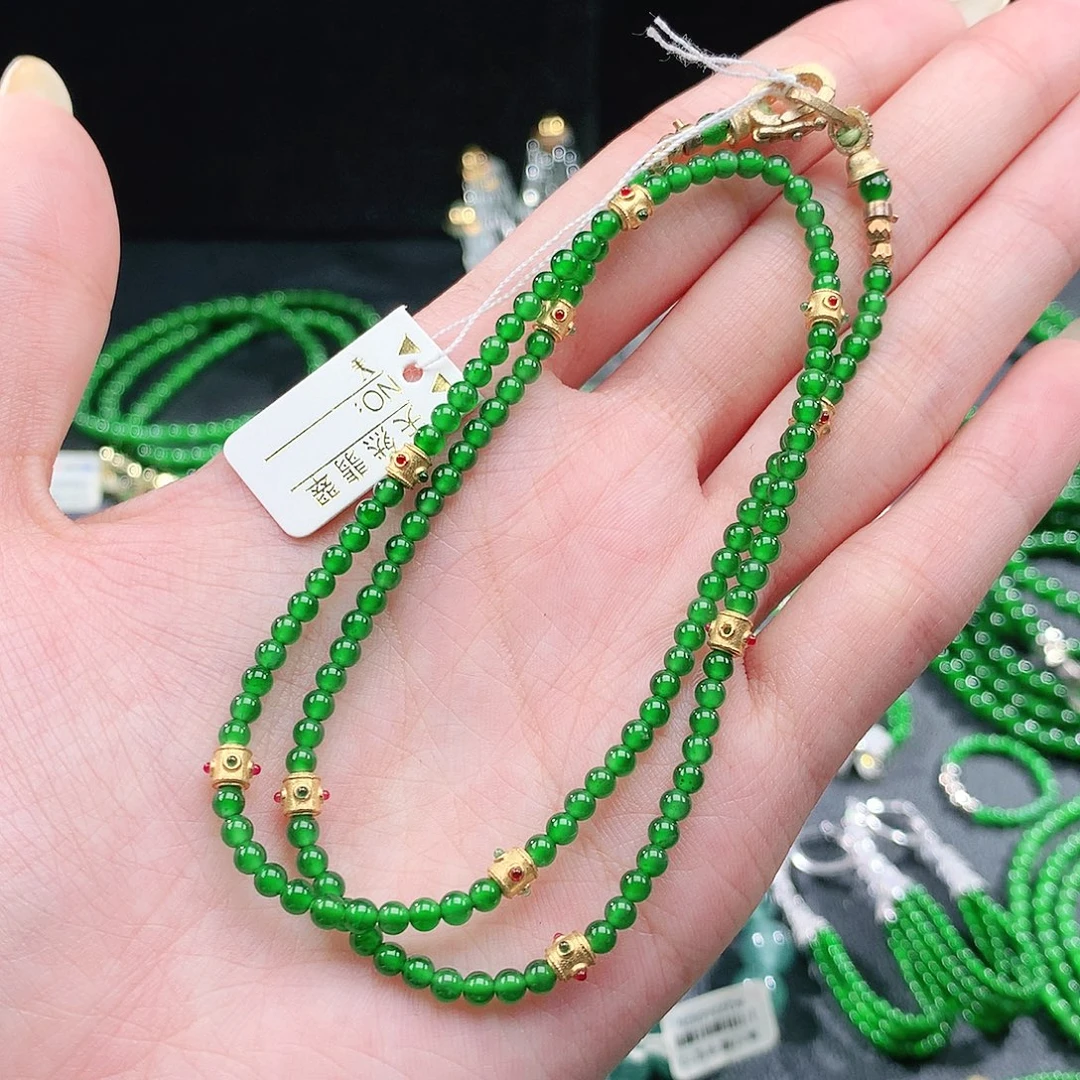 翡翠未镶嵌手串项链