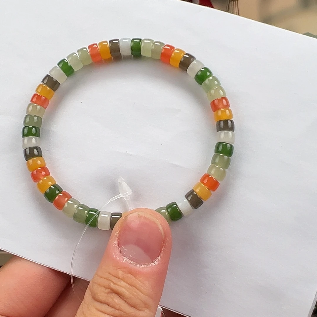 和田玉未镶嵌手链卡6mm