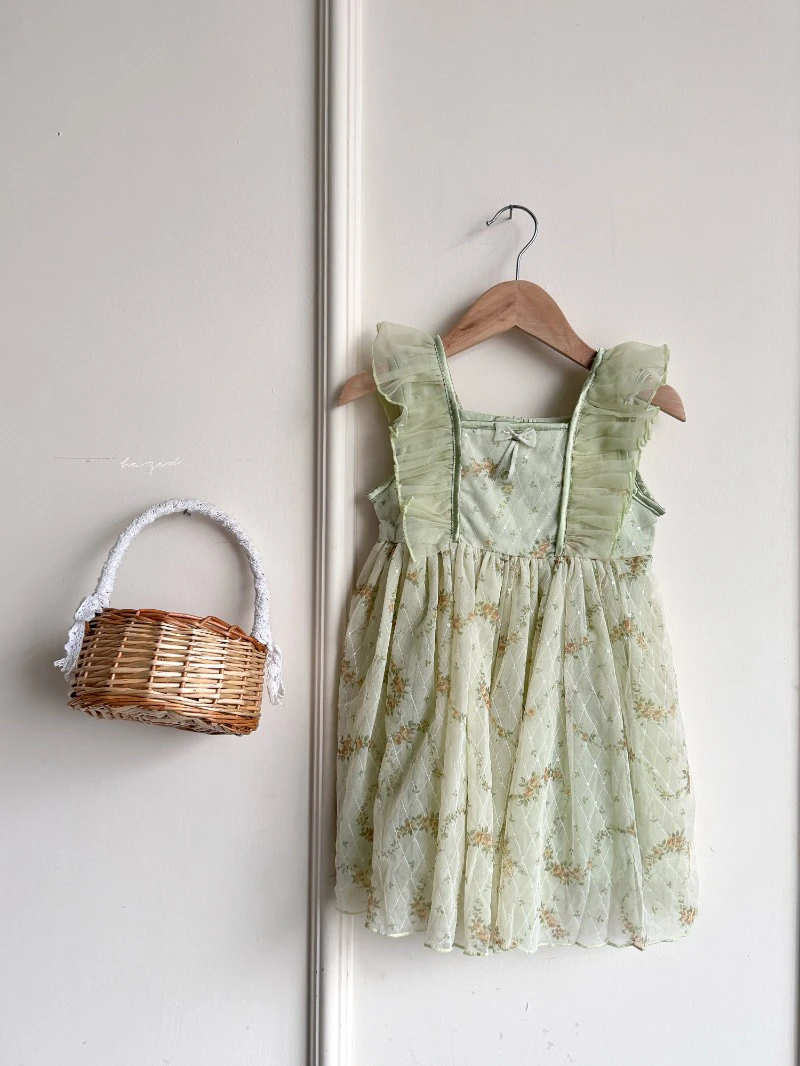 童话泡泡～日系碎花网纱裙242753女童（汉服