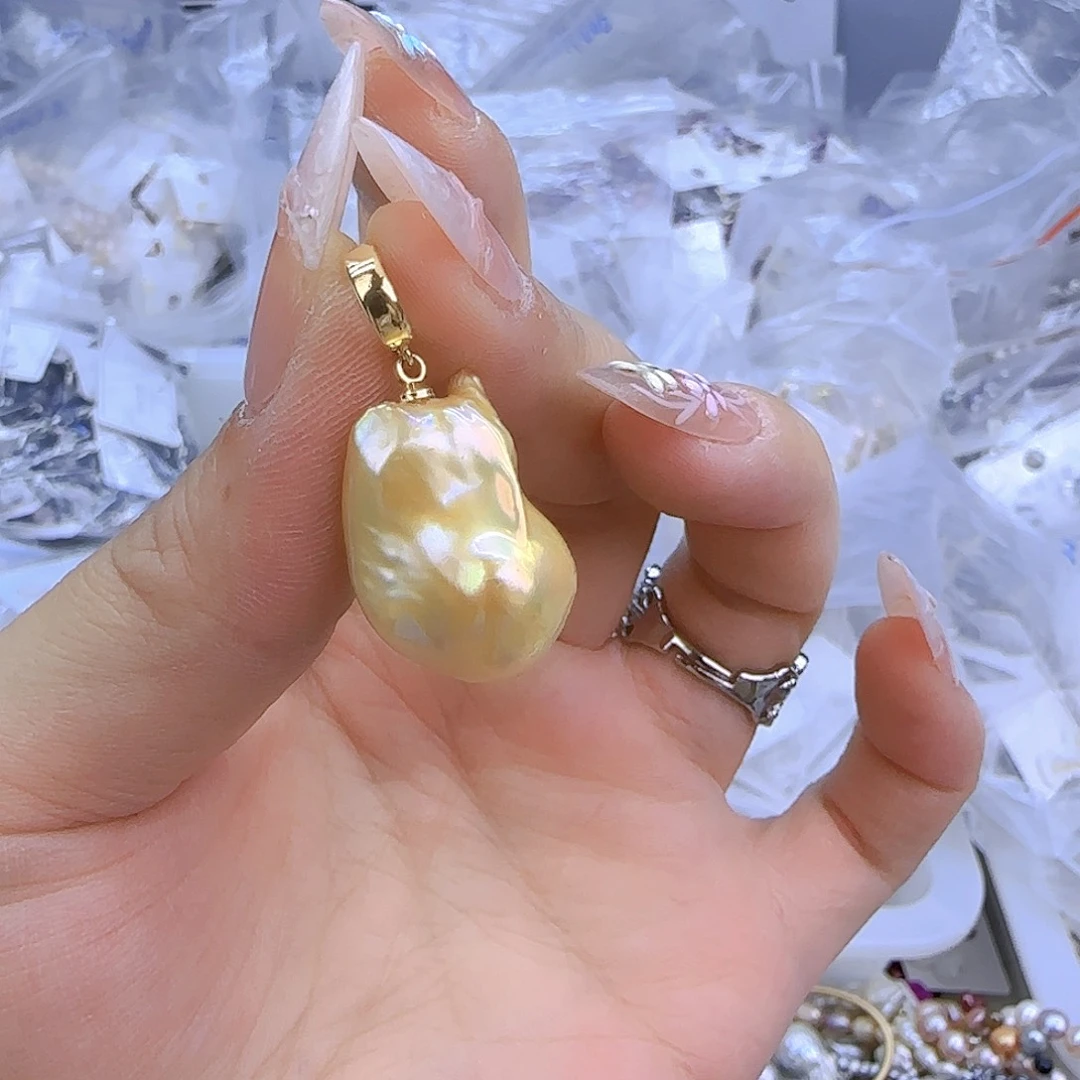 银S925镶嵌项链定制687淡水珍珠联**业