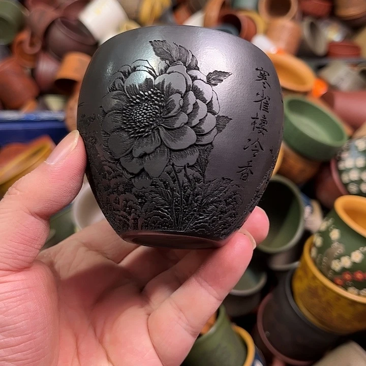 紫砂茶杯全手工紫砂主人杯