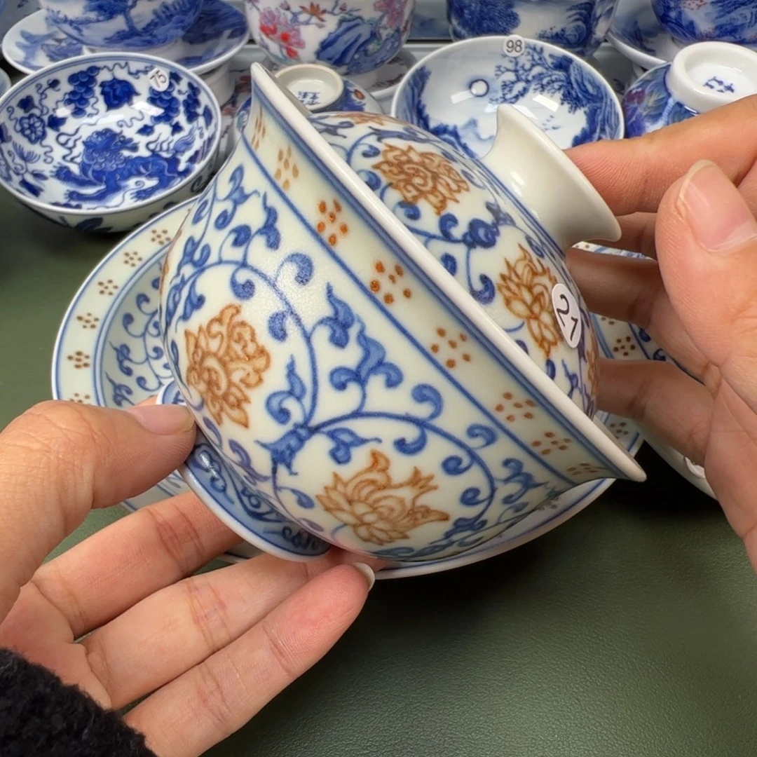 陶瓷景德镇纯手工纯手绘茶具木木21
