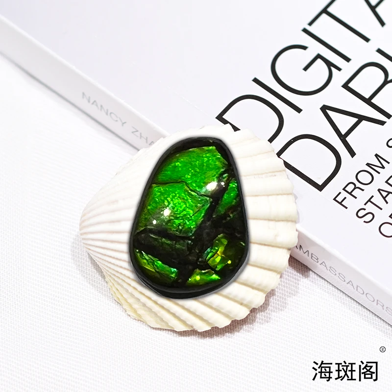 【海斑阁】天然加拿大斑彩宝石有机宝石收藏树脂覆膜裸石DLS-25060