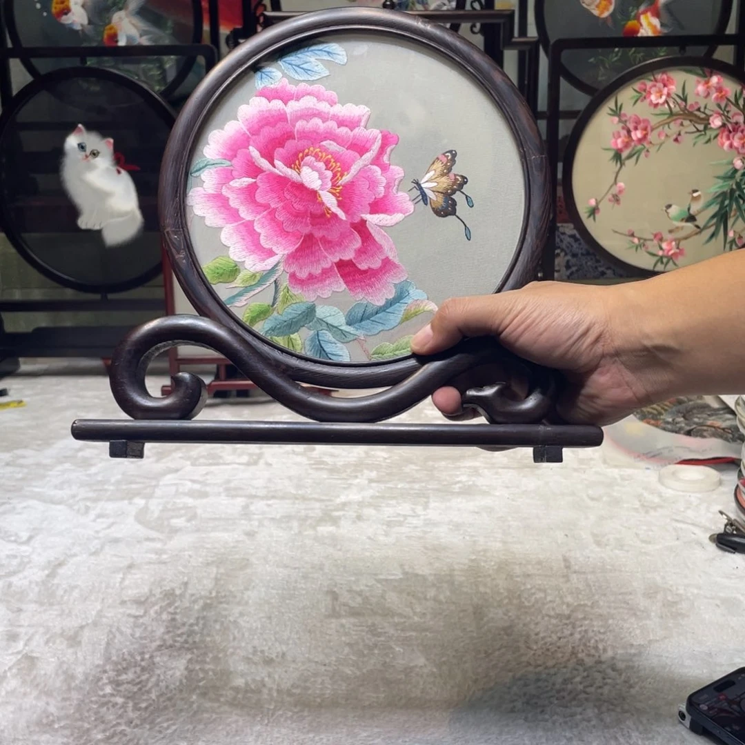 刺绣非遗传承刺绣摆件