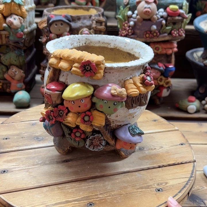 嘻哈多肉花盆百搭