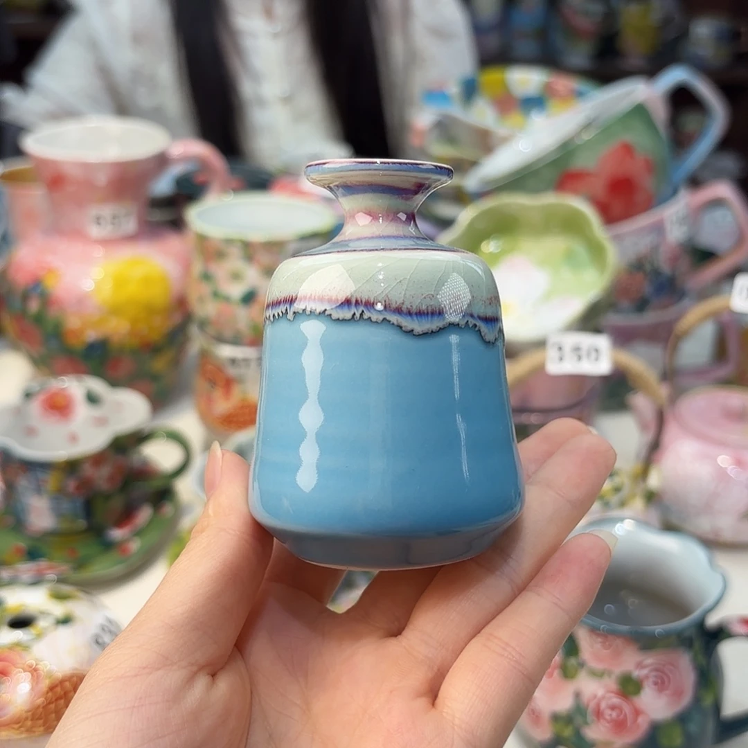 瓷片景德镇手绘高温釉下彩陶瓷茶具