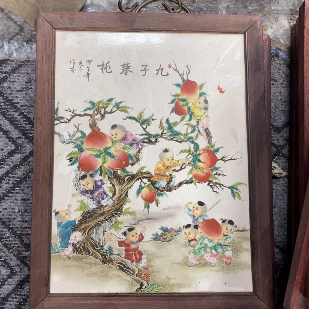 瓷片景德镇瓷板画柴窑烧制