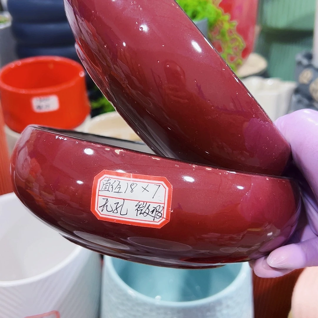 无孔外贸尾单陶瓷花盆凑单10米包邮
