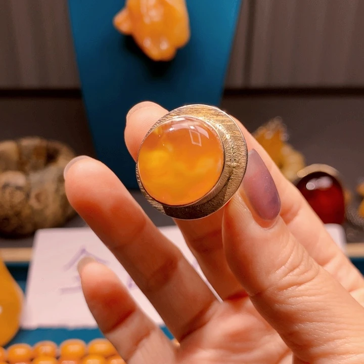 手链琥珀未镶嵌波兰设计款琥珀蜜蜡