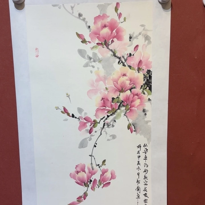 国画听兰花鸟老师