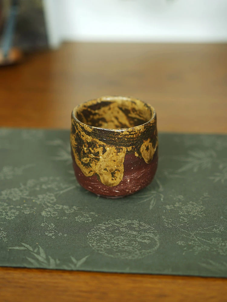 伊禾集物 日本备前烧手工匠人 森丁斋 汤吞 主人杯 茶杯 395#