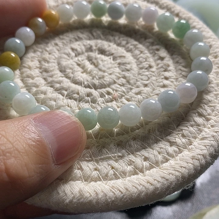 习***惯翡翠散珠翡翠首饰是真的不错