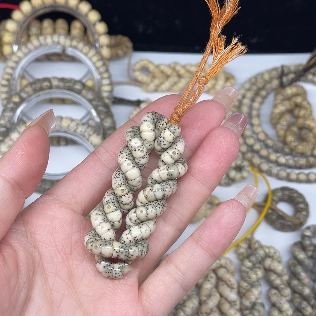 菩提籽类卡6原生态石玉料正月大肠长串