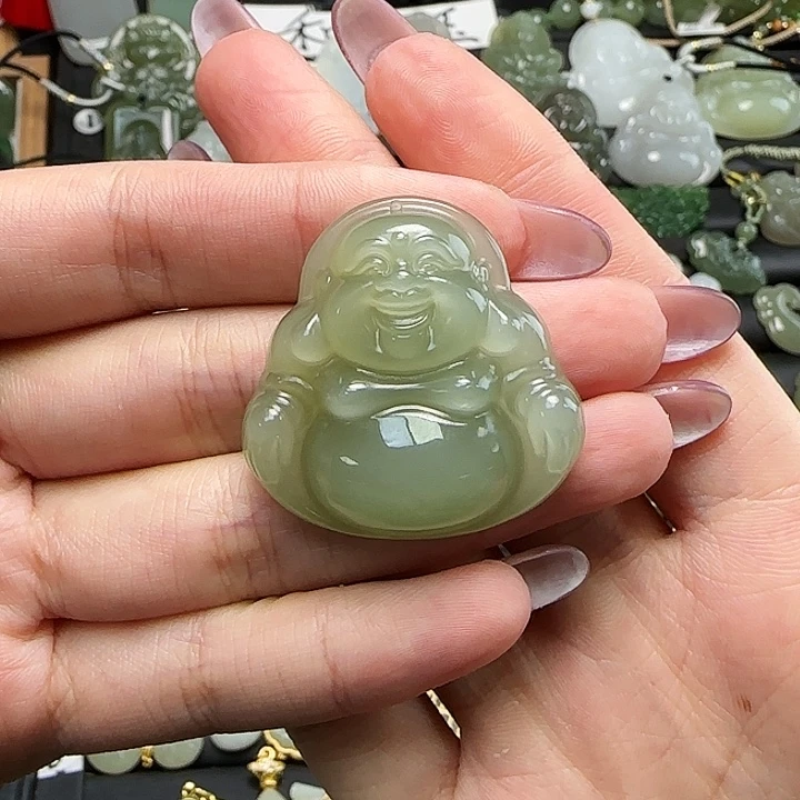 和田玉未镶嵌颈饰卡35