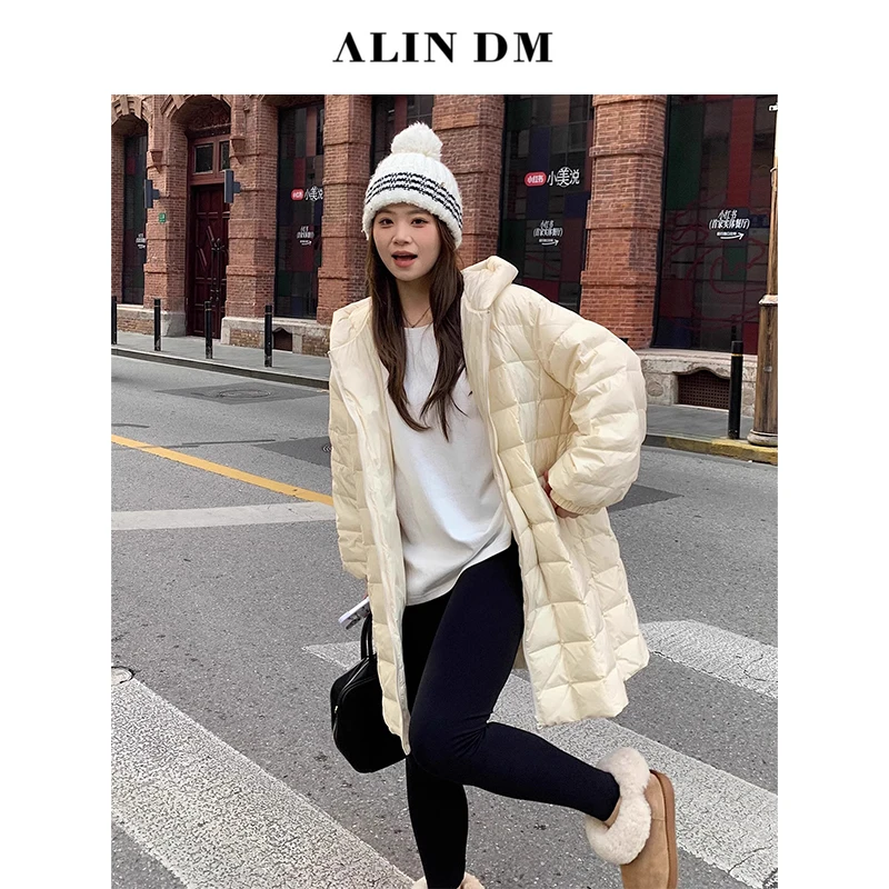 【ALINDM年中大清仓】大码微胖mm冬季显瘦中长款羽绒服女-AS26131
