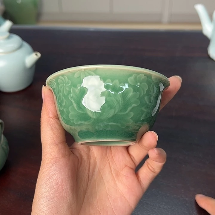 龙泉云间青瓷小米茶器