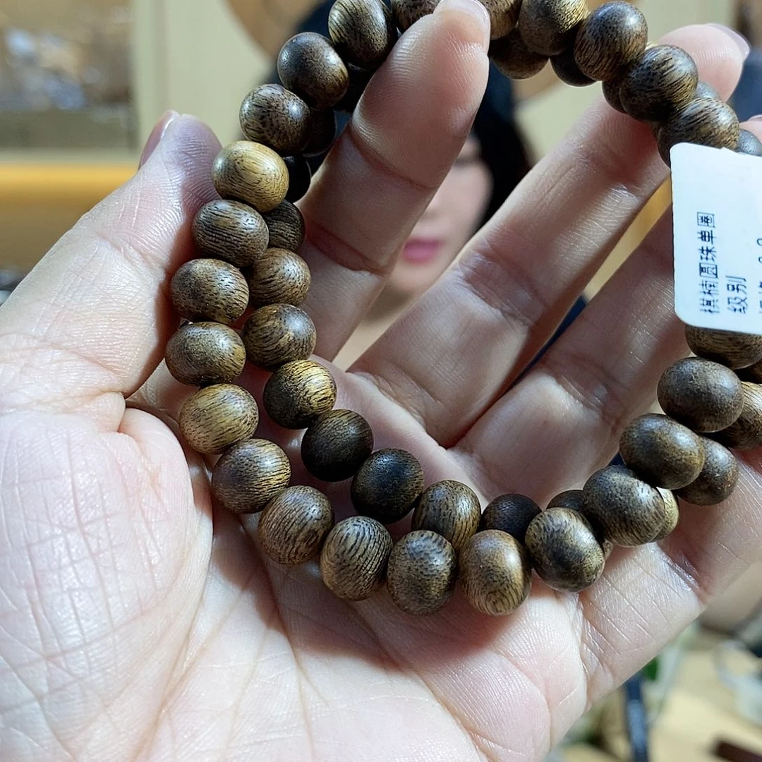 手串沉香棋楠圆珠单圈0.9多样性发一
