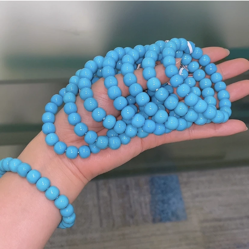 绿松终点站！云盖寺瓷蓝玉化料手串破价，原矿绿松石有惊喜