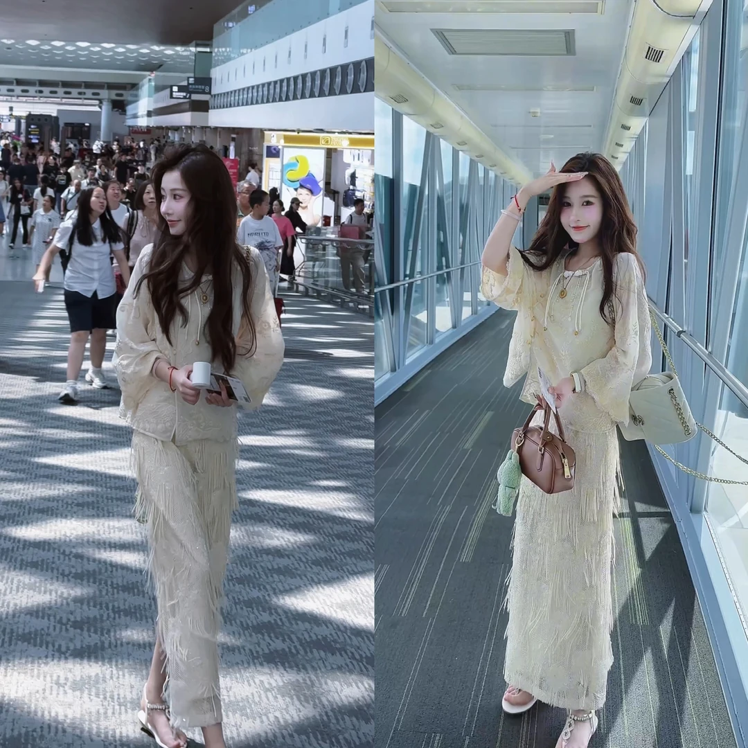 【婷婷】《一叶知秋》流苏刺绣特别新中式小衫套装 TT2SQTZ2023【Q】