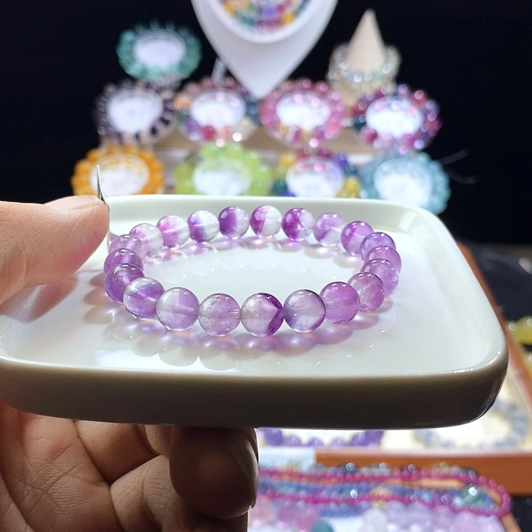 手链未镶嵌萤石紫白梦幻瓜9加