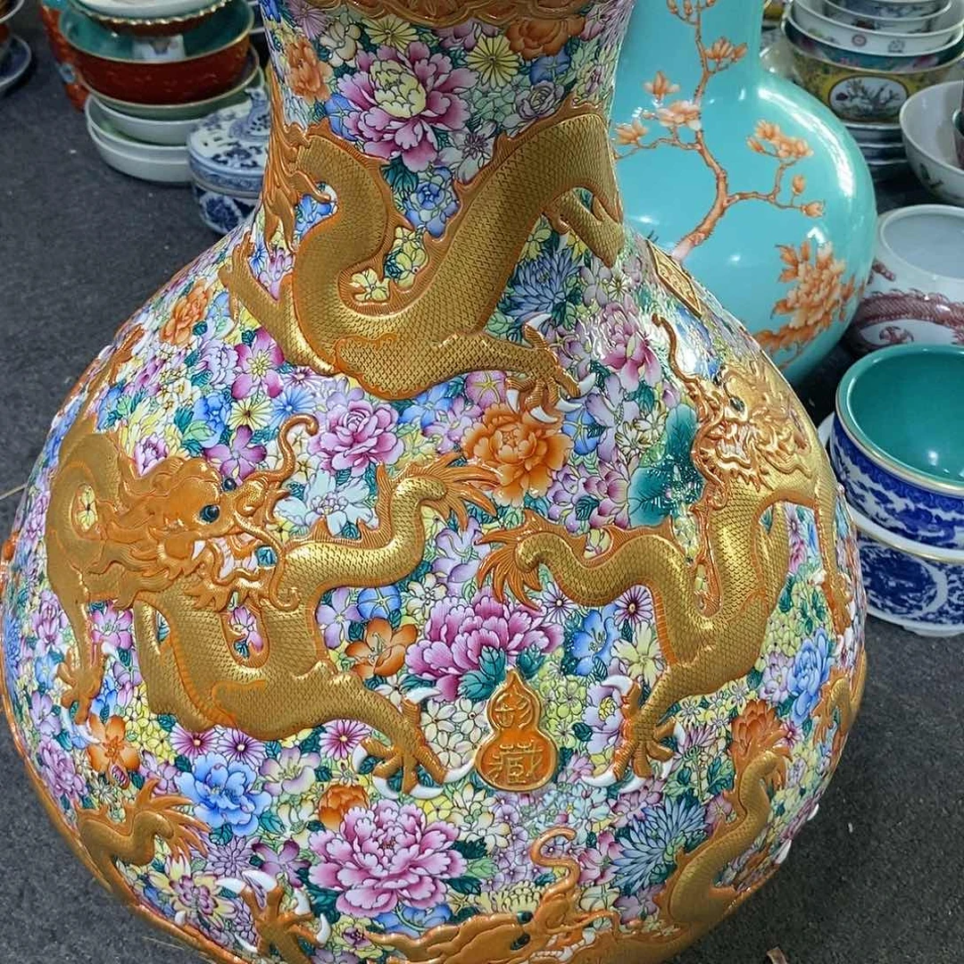 摆件u****1手工手绘陶瓷摆件工艺品定金5500
