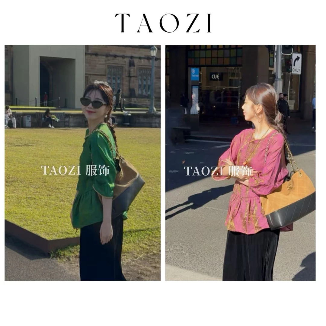 【桃子自制】 08133 秋季新款气质国风新中式女装衬衣