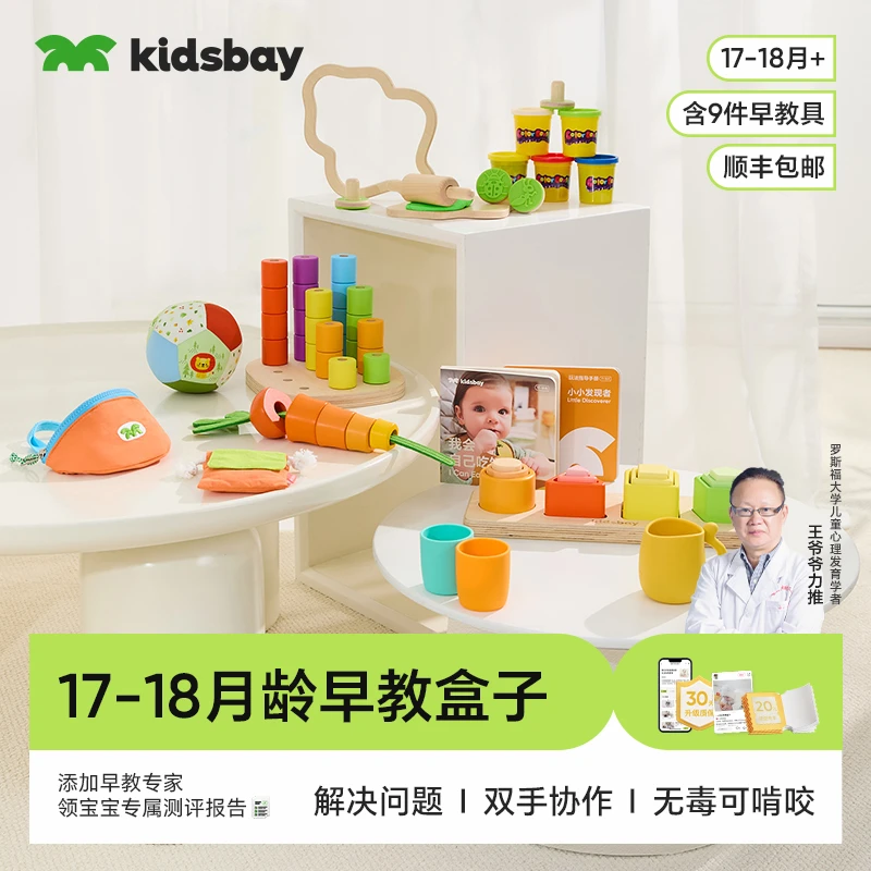 kidsbay蒙氏早教盒子17-18月婴幼儿童益智玩具套装礼物
