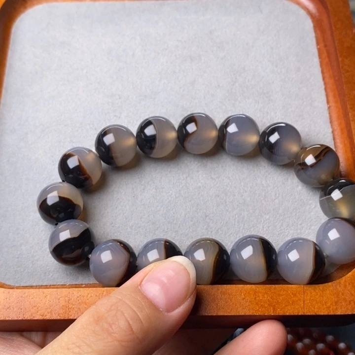 好***双玛瑙/玉髓未镶嵌手链