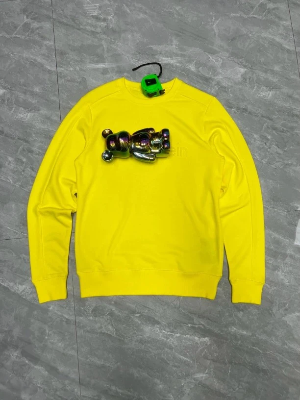 C0012 #男士秋冬套头卫衣 毛圈面料黄色