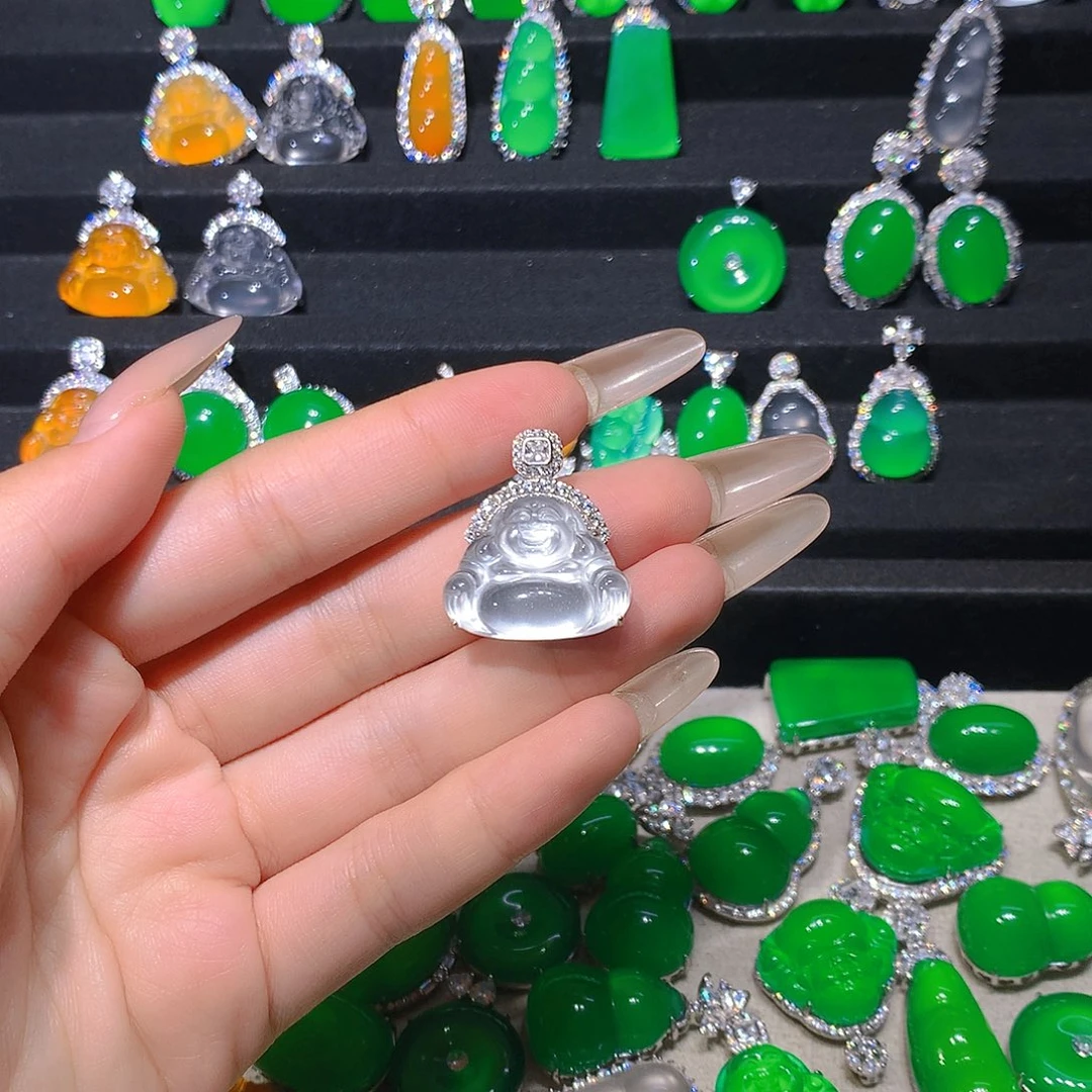 颈饰银S925镶嵌石英质玉?****?