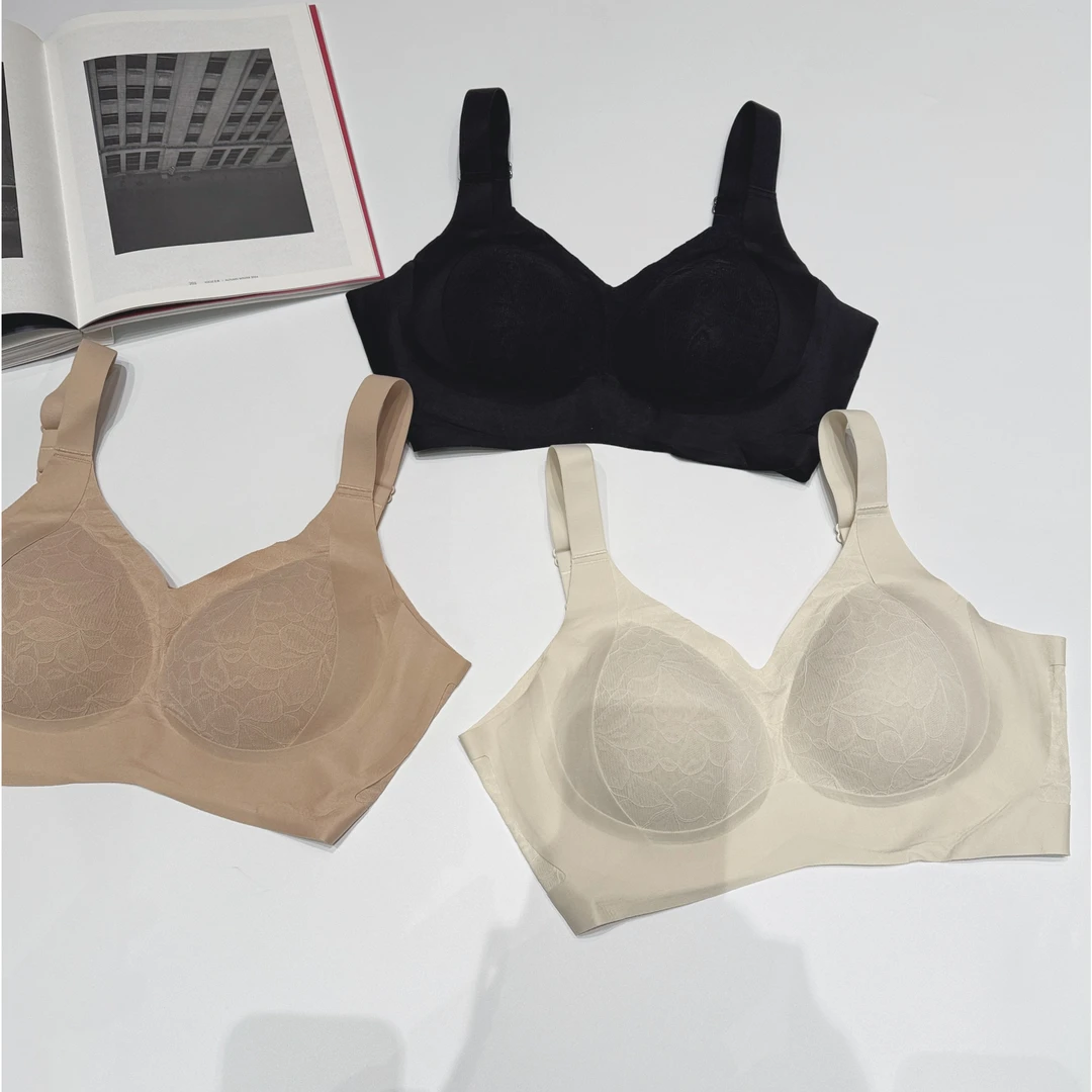 #2530轻薄透气 巨包容 宽肩带百搭显瘦蕾丝内衣  无痕无钢圈美背