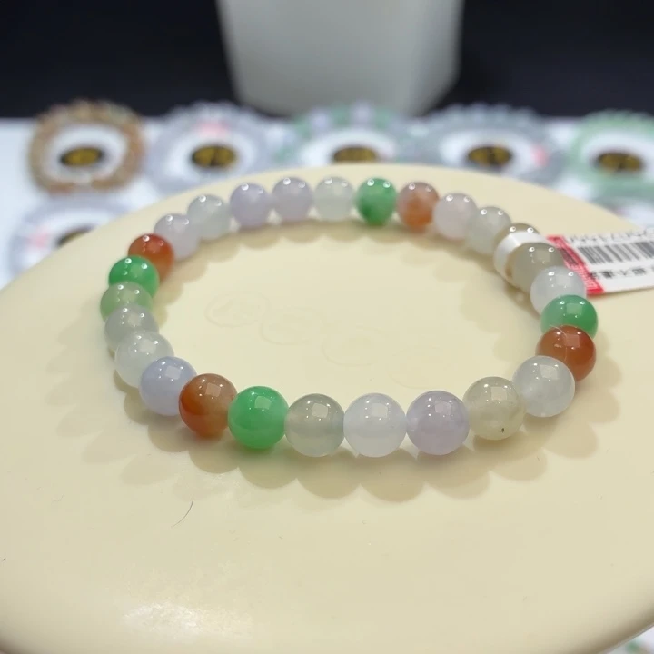 翡翠未镶嵌手链卡7.1