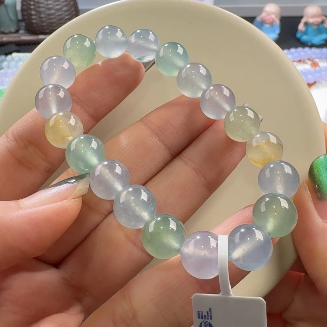 翡翠手链未镶嵌玻璃彩钢手串卡10.1-9.3 毕业！