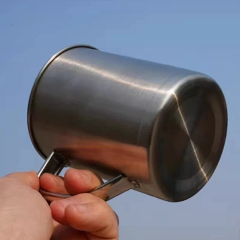 不锈钢水杯结实耐用茶杯加厚家用喝水杯饮水杯