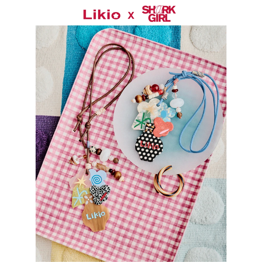 Likio x Sharkgirl 插花系列 复古波点艺术花瓶编织包挂 原创设计