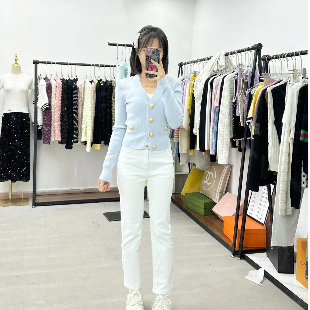 Z. 25/P 牛货 白色九分修身牛仔裤 低腰百搭小脚裤 显高显瘦白牛