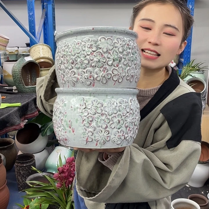 20×14 -粗陶花盆有孔-买买买