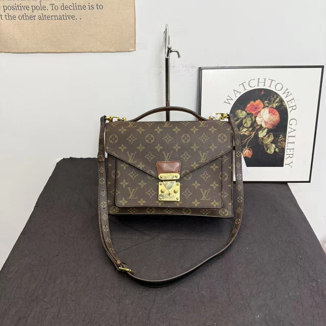 95新 LouisVuitton/路易威登 lv蒙梭公文包/手提包/斜挎包