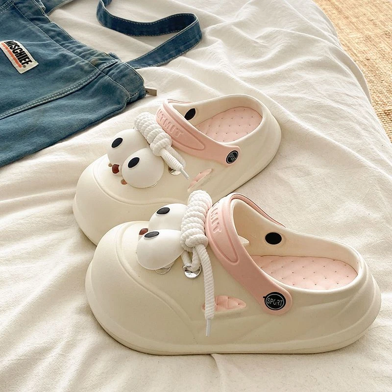 厚底洞洞鞋女新款可拆卸防滑防臭沙滩增高踩屎感eva凉拖鞋夏季