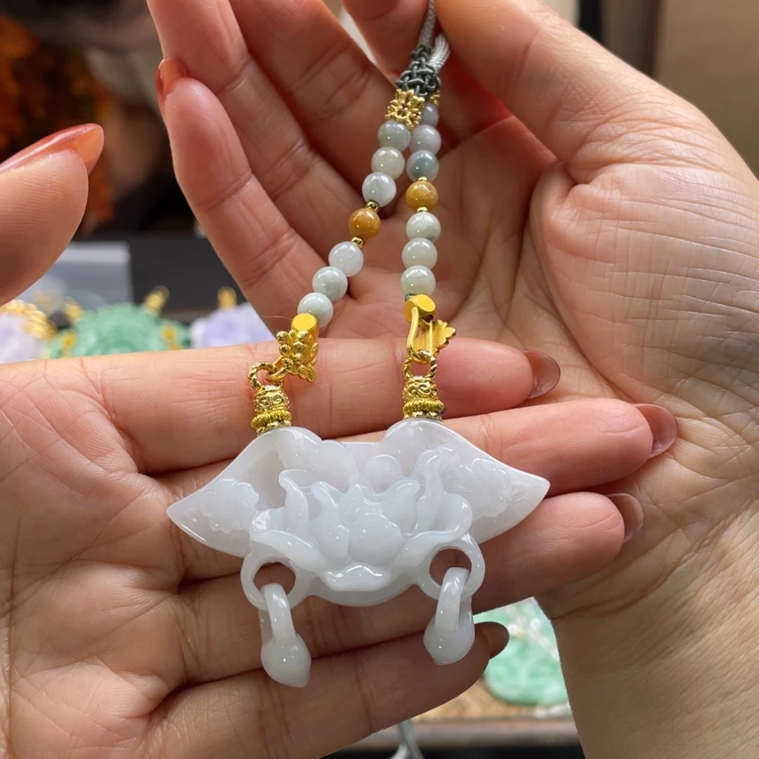 翡翠未镶嵌颈饰代编织