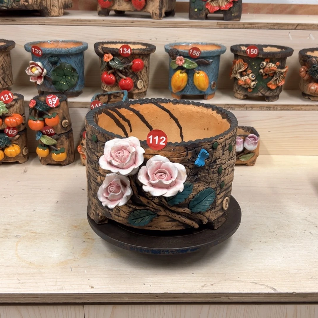 花盆紫砂112号内口22.5×22外高16