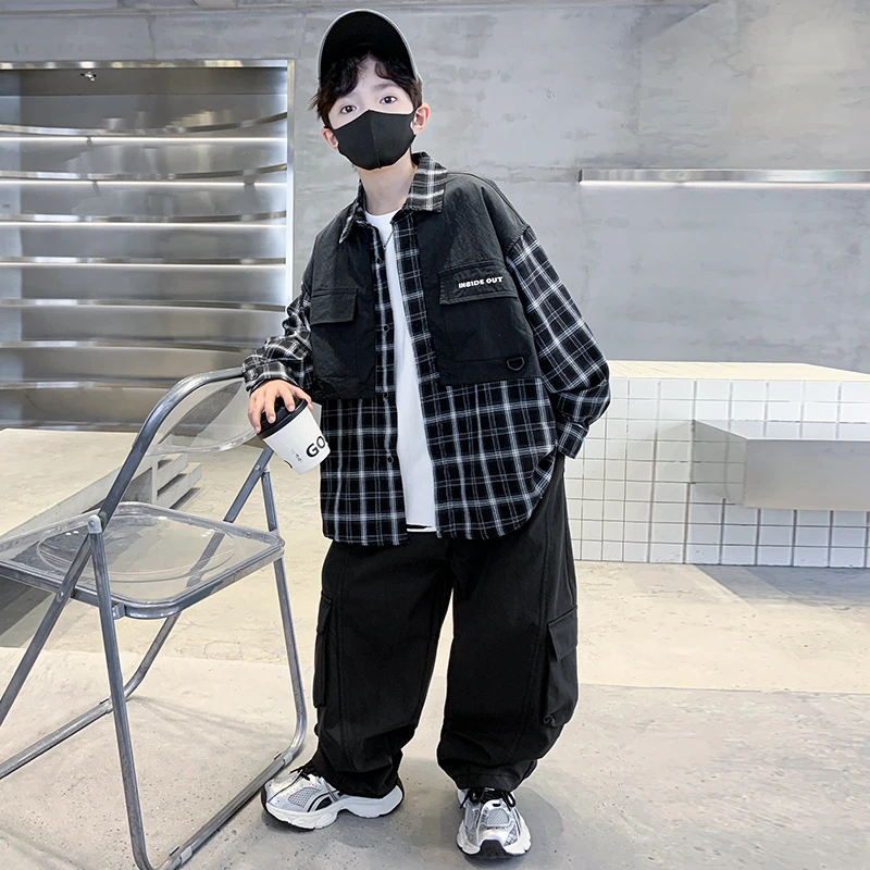 儿童装男童秋装外套套装2025新款春秋款中大童运动秋季帅气时髦潮