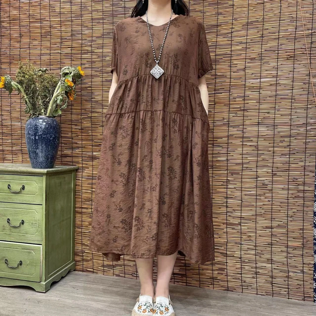 754夏季新款洋气显瘦减龄遮肉连衣裙碎花裙QZ