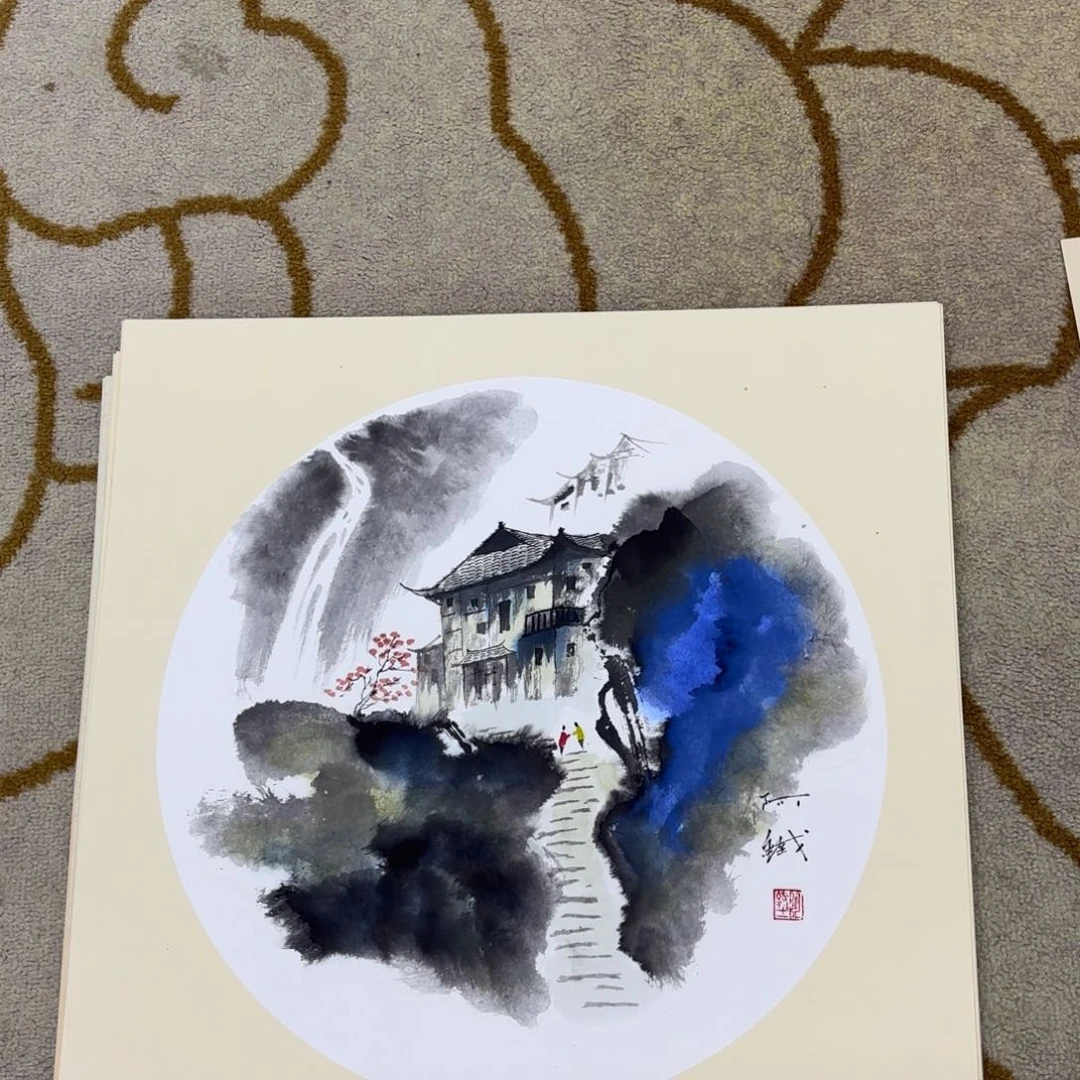 国画啊铁斗方李欣主播