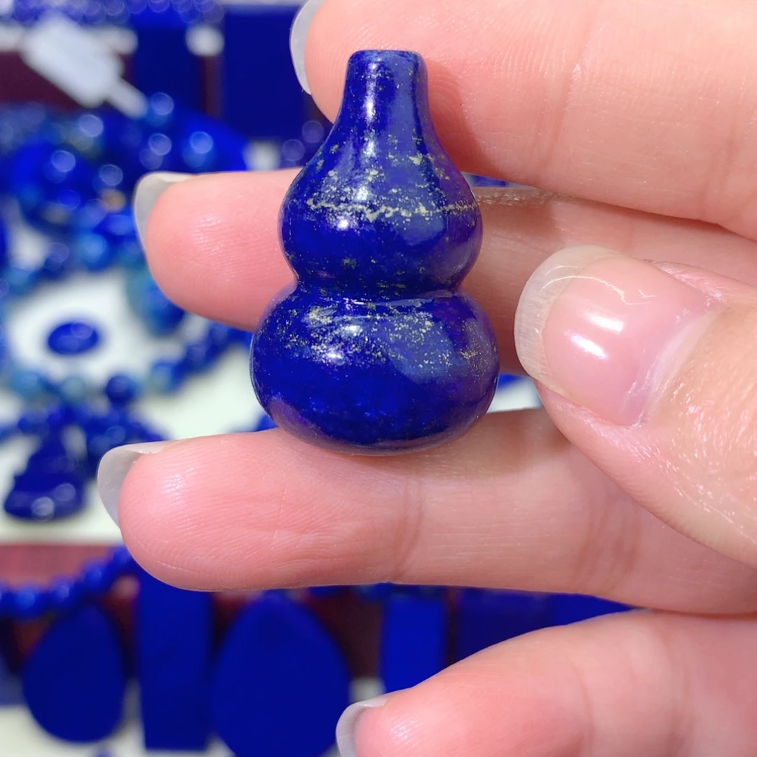 青金石未镶嵌葫芦挂件