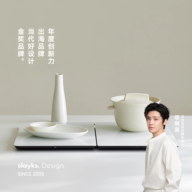 olayks立时2025新款暖菜板家用一人小型恒温加热折叠热菜板多功能