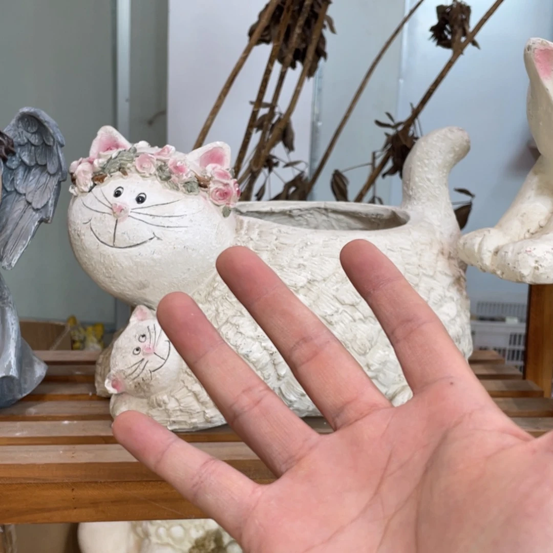 【闪购商品】氧化镁母子猫咪盆